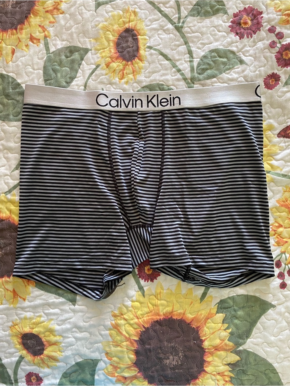 Calvin Klein Black & White Thin Stripe Boxer Briefs